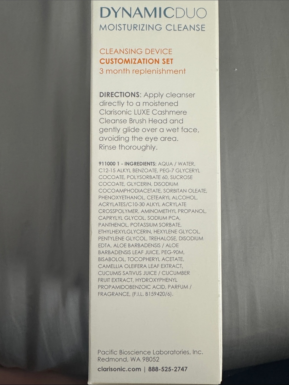 Clarisonic Dynamic Duo Moisturizing Cleanse - cashmere brush and cleanser-NIB - Picture 2 of 5